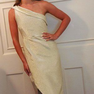 Topshop Gold Cocktail Dress Size 8